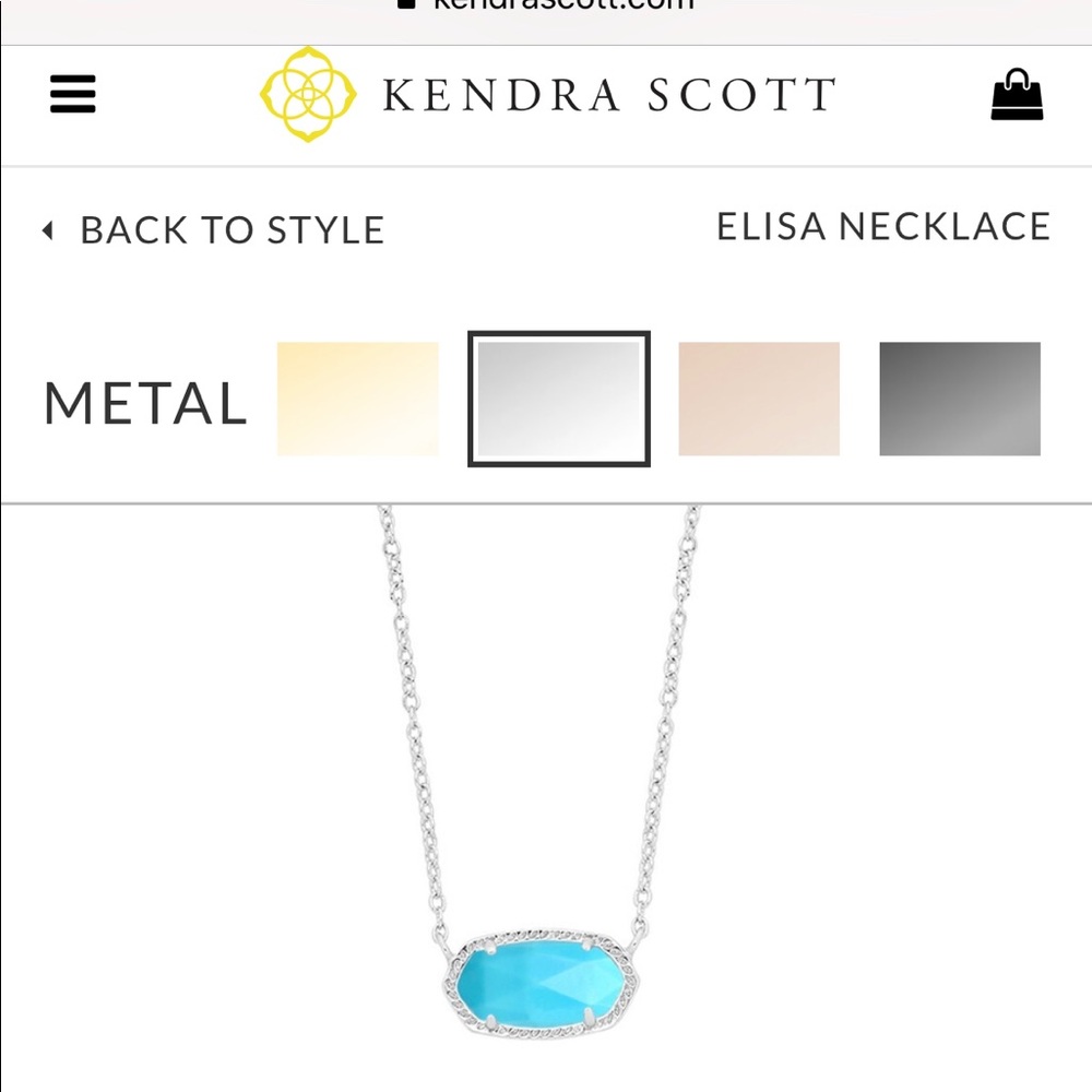 Kendra Scott turquoise and silver necklace
